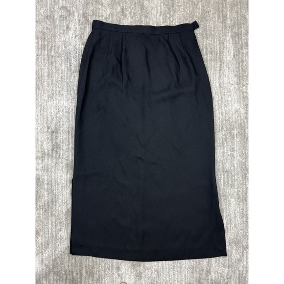 Morton Bernard Dresses & Skirts - Morton Bernard Skirt Womens 6 Black Midi Pencil Straight High Waist Side Slit